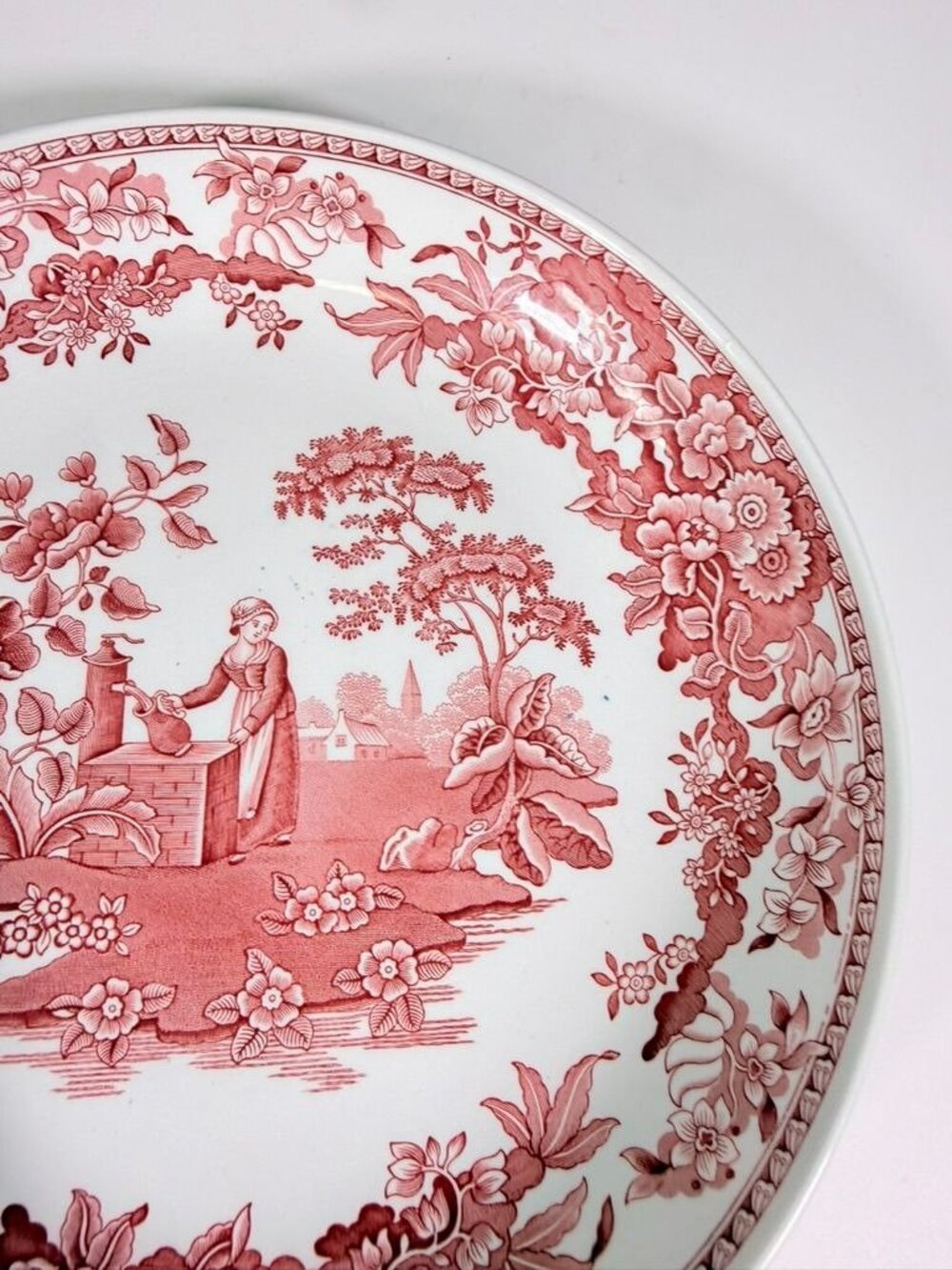 Pasta Serving Bowl Spode Archive Collection Georgian Series England Girl At Well - Picture 6 of 16